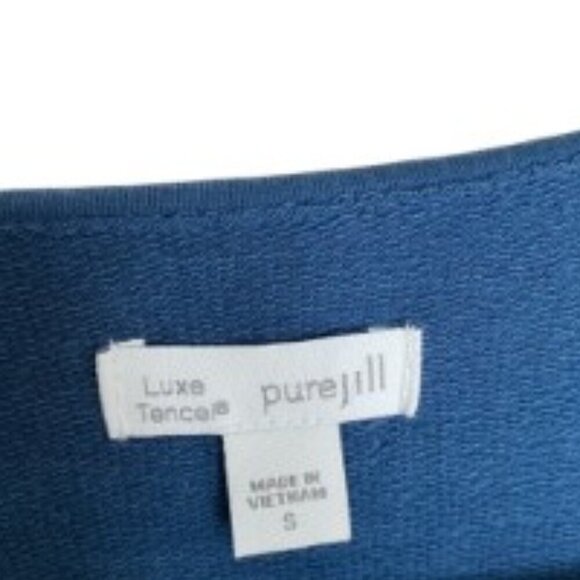 J. Jill Blue Opal Tencel Blend Tiered Dress Small - Picture 2 of 3